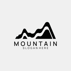 Mountain Hill Peak Logo Business Template Vector