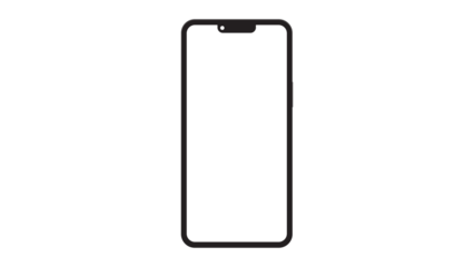 Mock up smartphone. PNG file.