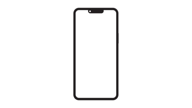 Mock up smartphone. PNG file.
