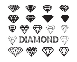 Diamond vector Clipart file | Silhouette