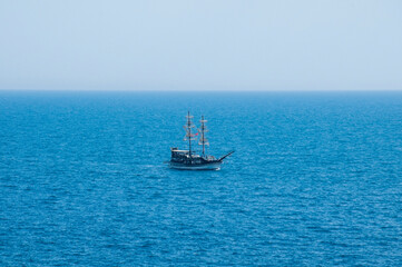 Touristic excursion boat Antalya, Turkey.
