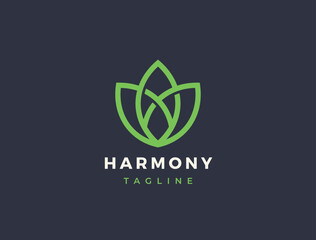 Abstract elegant flower logo icon vector design. Universal creative premium symbol.