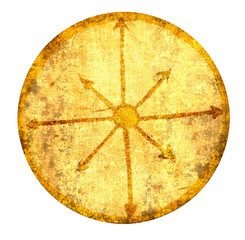 Mystic symbols with hand drawn magic and esoteric symbols