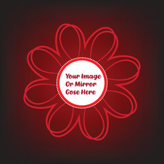 background with red ribbon
