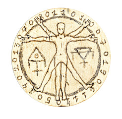 Obraz na płótnie Canvas Mystic symbols with hand drawn magic and esoteric symbols