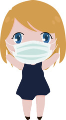 young people of the world wear mask for protection against corona virus covid pandemic