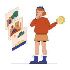 Woman chooses real estate