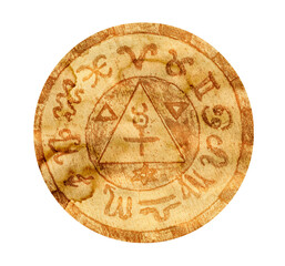 Obraz na płótnie Canvas Mystic symbols with hand drawn magic and esoteric symbols
