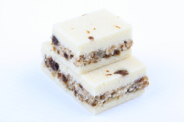 Chinese moon cake dessert on white background