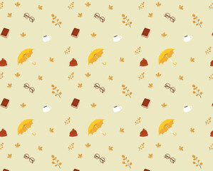 seamless pattern with leaves