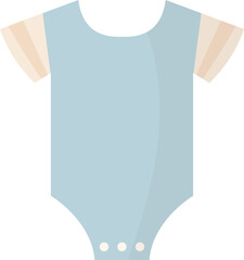 Baby Bodysuit Isolated Illustration on Transparent Background 