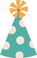 Party Hat  Isolated Illustration on Transparent Background 