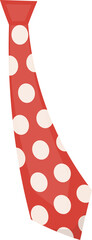 Necktie Polka Dot. Isolated Illustration on Transparent Background 