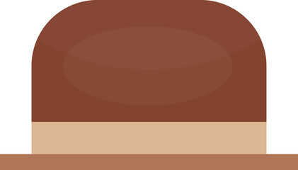 Brown Bowler Hat Isolated Illustration on Transparent Background 
