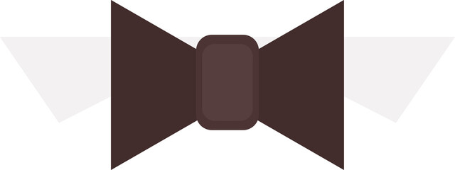 Black Bow Tie Isolated Illustration on Transparent Background 