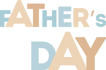 Inscription Text Father’s Day Isolated Illustration on Transparent Background 
