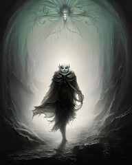Artistic concept painting of a monster character, background 