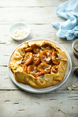 Traditional homemade apricot galette