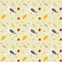 Seamless pattern with birds