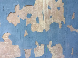 Photo sur Plexiglas Vieux mur texturé sale Closeup of peeling painted wall