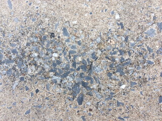 Closeup of peeling painted old wall