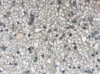rough texture surface of exposed aggregate finish, Ground stone washed floor, made of small sand...