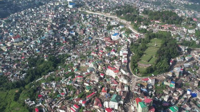 Aerial view of Kohima War Cemetery Second World War at Kohima