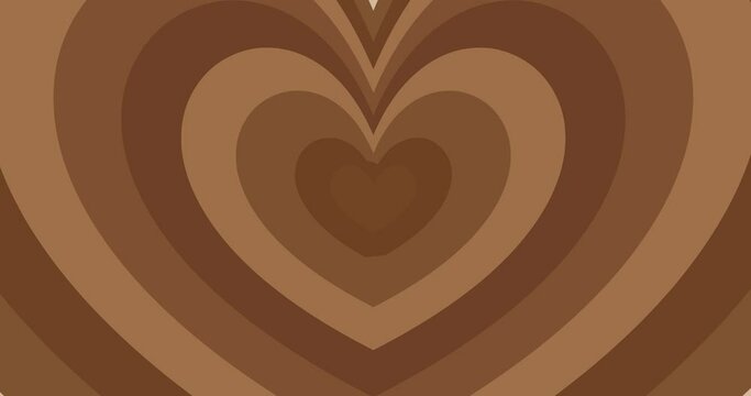 brown dominant love heart background animation