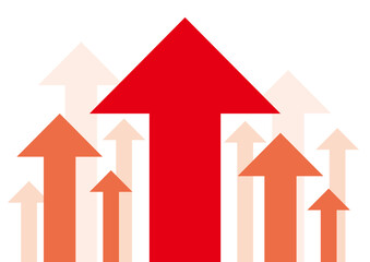 矢印　背景　上がる　上昇　赤