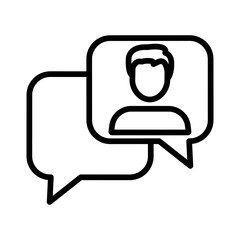 Conversation dialogue Vector Icon which is suitable for commercial work and easily modify or edit it

