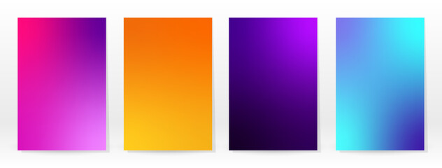 Fototapeta premium Minimal Poster. Pastel Soft. Rainbow Gradient Set.