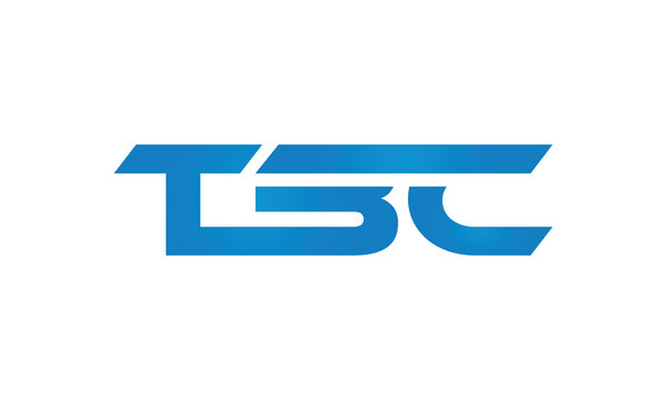 TBC monogram linked letters, creative typography logo icon