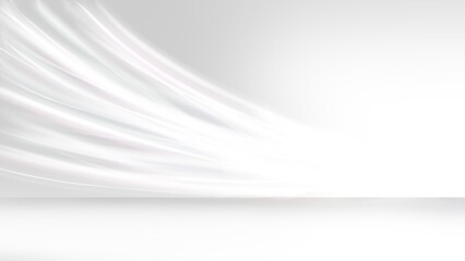 Abstract White Background with wavy lines and footer
