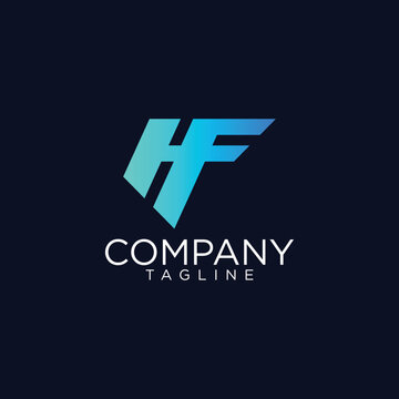 hf logo design and premium vector templates