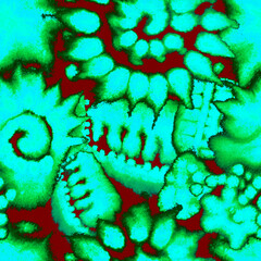 Surreal, psychedelic wet paint seamless pattern. Watercolor