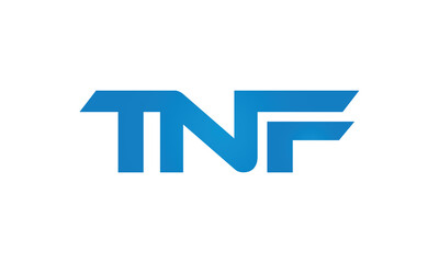 TNF letters Joined logo design connect letters with chin logo logotype icon concept	