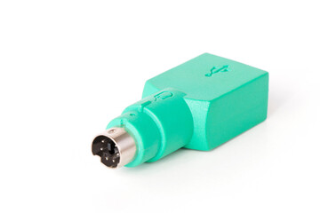 PS to USB adapter for keyboard or mouse, close up
