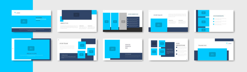 Business presentation template design. Minimalis, modern and keynote vector illustration