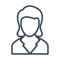 Female Avatar Vector Icon which is suitable for commercial work and easily modify or edit it

