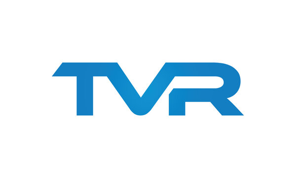 TVR letters Joined logo design connect letters with chin logo logotype icon concept	
