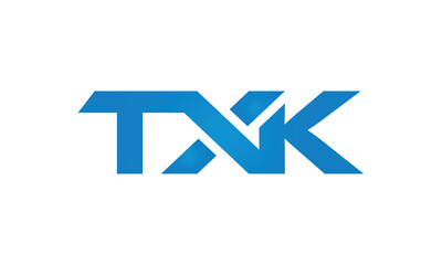 TXK letters Joined logo design connect letters with chin logo logotype icon concept	
