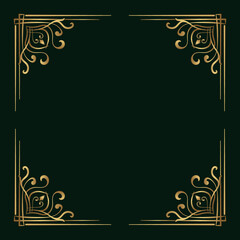 gold vintage frame border ornament