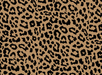 Seamless leopard pattern, animal print.