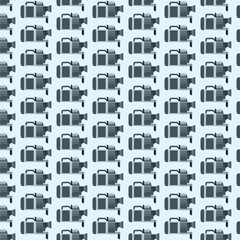 seamless pattern with black and white icons