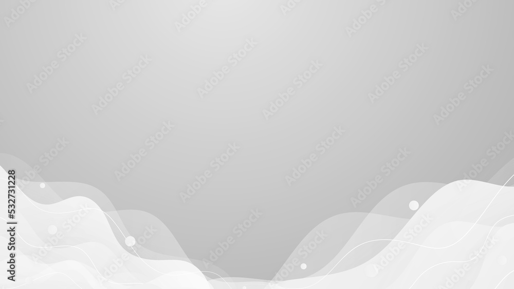 Wall mural abstract background with gray wave. white and grey abstract modern transparency circle presentation 