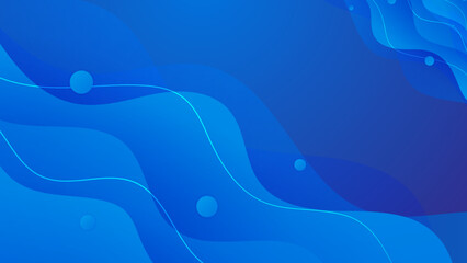 Abstract blue wave background poster with dynamic. technology network Vector illustration.