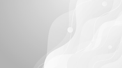 White gray satin texture that is white silver fabric silk panorama background with beautiful soft blur pattern natural wave object.