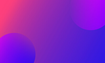 Purple and pink gradient background with circles, metaverse style. Vector illustration