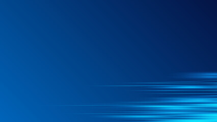 Vector Abstract, science, futuristic, energy technology concept. Digital image of light rays, stripes lines with blue light, speed and motion blur over dark blue background