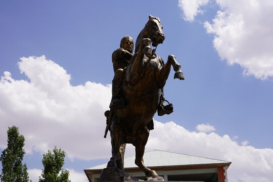 Statue Of Turkish Hero On Horse, Alp Arslan (honorific In Turkic Meaning 